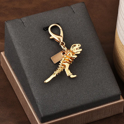 Fashion Bear Cherry Flower Keychain – Metal Y2K Letter C Bag Pendant & Car Key Ring Jewelry Gift for Women