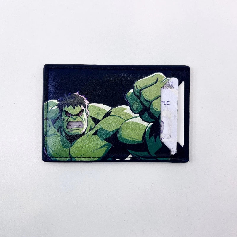 Leather Captain Wallet – Personalized Superhero Mask Card Holder & Slim ID Wallet for Men