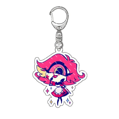 Hazbin Hotel Anime Keychain – Alastor Acrylic Figure Backpack Pendant for Fans & Gifts