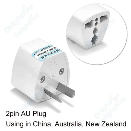 KR Plug Adapter – Multifunction Universal AU, UK, US to EU Type E/F Electrical Socket for France & Spain Travel