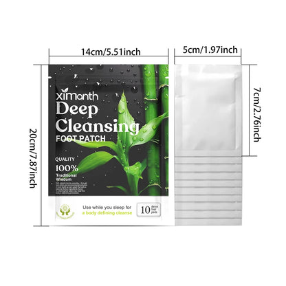 10PCS Herbal Detox Foot Patches – Deep Sleep & Stress Relief | Natural Foot Care Stickers for Body Detox & Relaxation