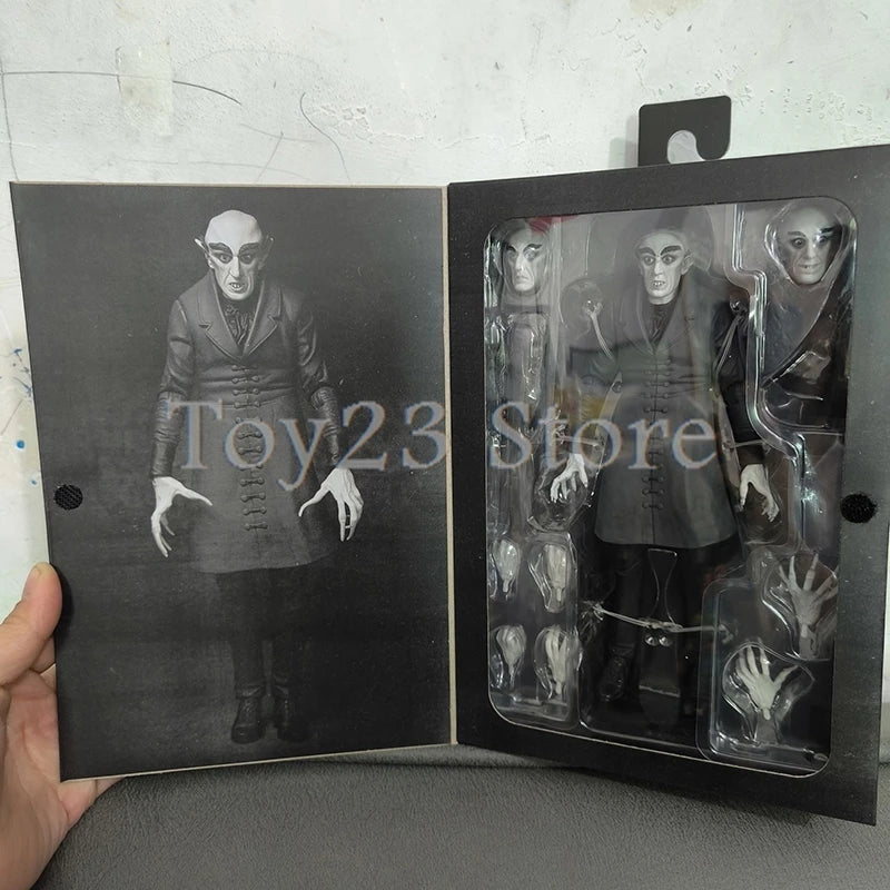 NECA Ultimate Black & White Count Orlok Nosferatu Action Figure – Horror Model Toy & Christmas Gift