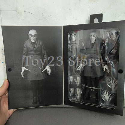 NECA Ultimate Black & White Count Orlok Nosferatu Action Figure – Horror Model Toy & Christmas Gift