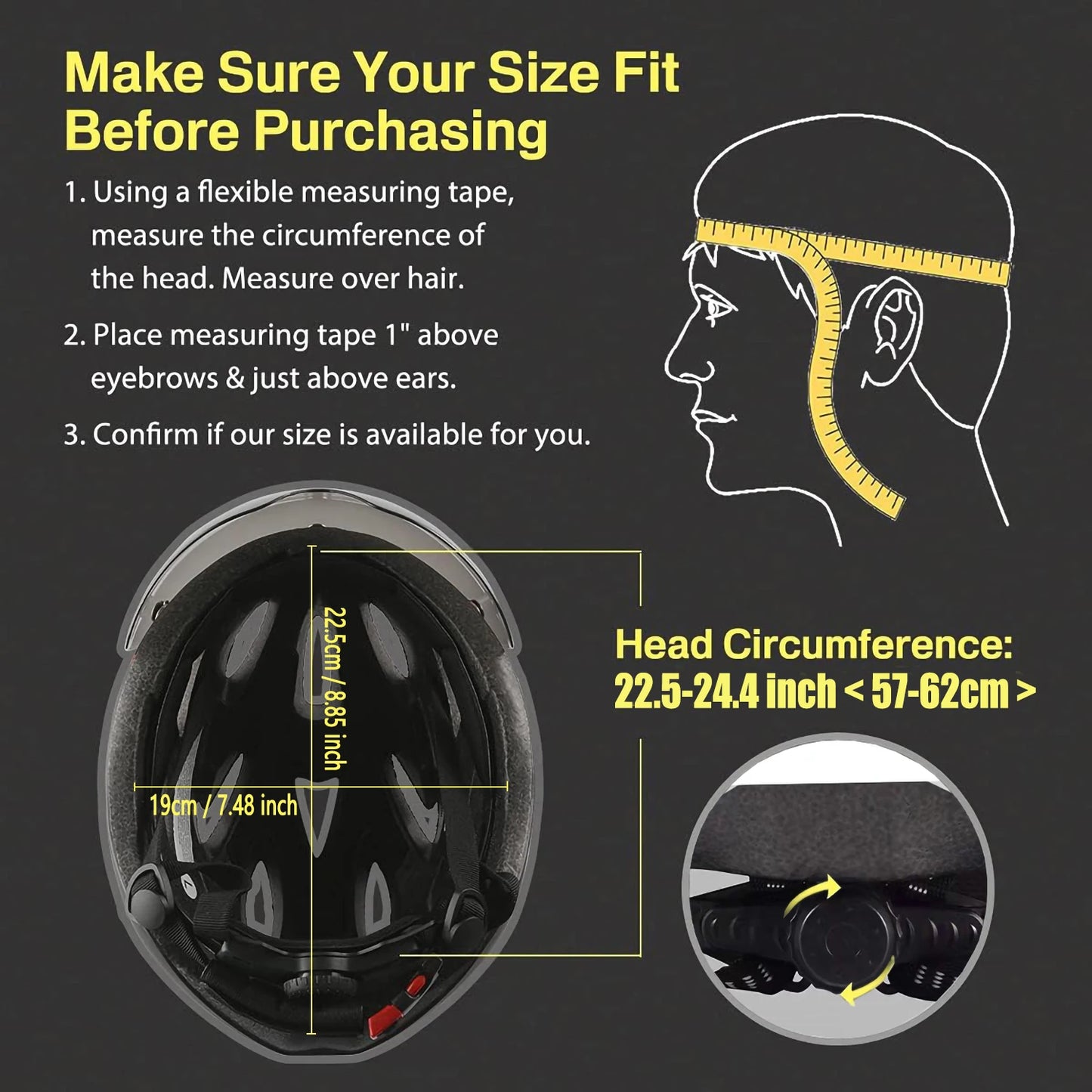 PJT 4-in-1 Lightweight Cycling Helmet - 18 Breathable Holes, Detachable Sun Visor & Goggles for Adults, Road & MTB Bike Helmet