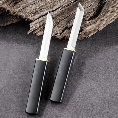 2 in 1 Double Knife Utility Tool - Stainless Steel Paring & Barbecue Cutter for Fishing, Camping, Outdoors