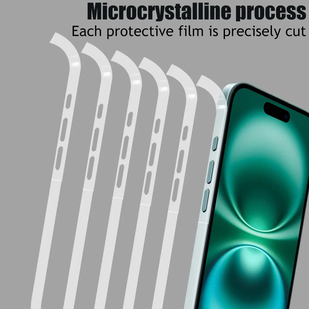 16PM Side Hydrogel Film Screen Protector | Protective Border Frame for iPhone 16, 15, 14 Pro Max, Plus, 14 ProMax, 13 Mini