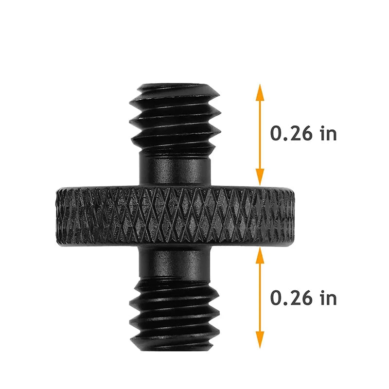 1/4 Inch Male Tripod Screw Adapter - Double Head Threaded Stud Converter for Camera Tripod Microphone Mount Accessories