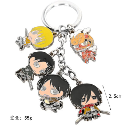 Attack on Titan Eren Jaeger Wings of Freedom Keychain – Alloy Anime Model Pendant Creative Bag & Key Ring Accessories Gift