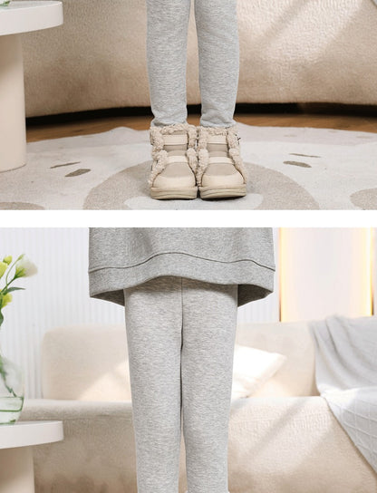 Winter Girls’ Fleece-Lined Thickened Trousers – Slim-Fit, Elastic Candy-Colored Pants to Keep Your Princess Cozy
