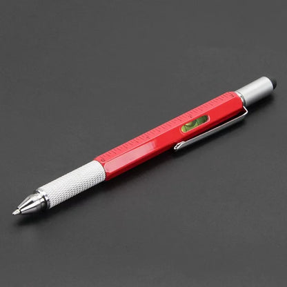 7-in-1 Multifunctional Pen - Touch Screen Stylus, Screwdriver, Ruler, Level Gauge, Refillable Ballpoint & Pencil Tool