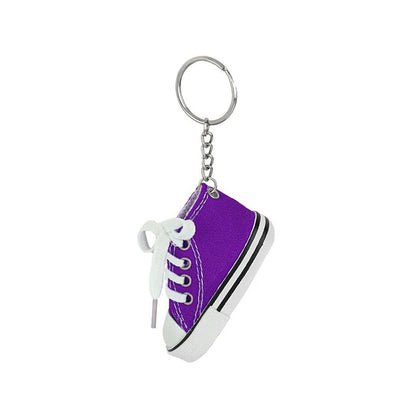 12-Piece Mini Shoe Keychains – Cloth Material Shoe Key Rings Set