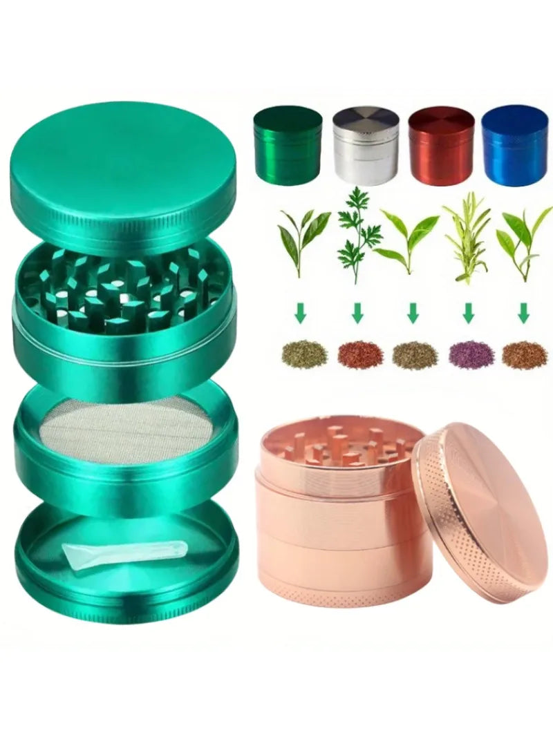 40mm 4-Layer Metal Herb Grinder – Spice & Tobacco Crusher Shredder for Smoking Accessories