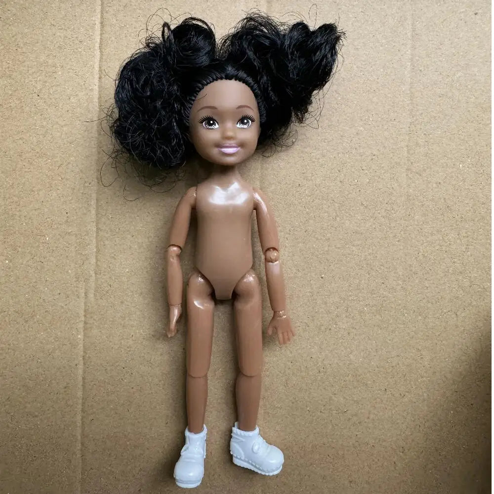 14cm Little Kelly Movable Doll — 5-Inch 1/12 BJD Reborn Toy for Boys & Girls, Dark/Light Skin, White, Blonde & Black Hair