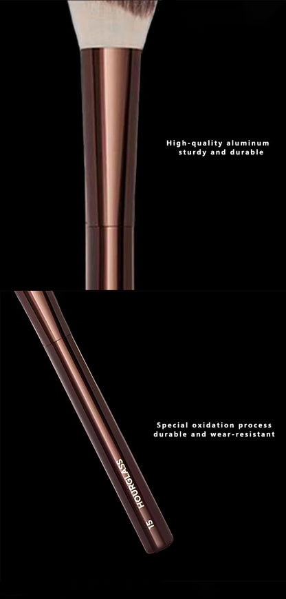 HOURGLASS No. 15 Liquid Blush & Angled Contour Brush – Professional Loose Powder Beauty Tool