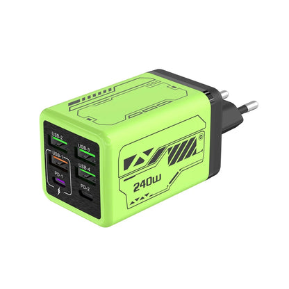 240W GaN USB-C Fast Wall Charger - High-Power Phone Adapter for iPhone, Xiaomi, and Huawei with EU, US, UK, and KR Plug Options