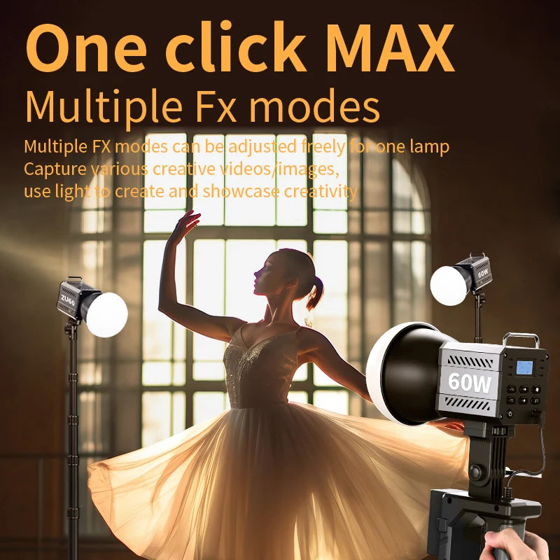 LED Fill Light Handheld COB Photography Light - Dual Color, Gentle Light for Outdoor Shooting, YouTube, TikTok, Vlog with Remote Rocker