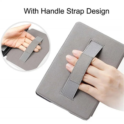 6" Kindle 11th Generation 2024 Case | PU Leather Ebook Cover with Hand Strap & Auto Wake Sleep