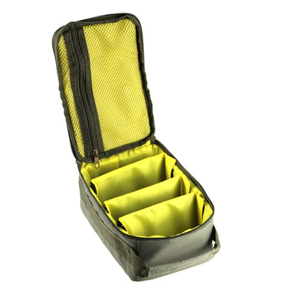 Waterproof Fishing Tackle Bag - Portable Reel Gear Storage Bag with 3 Adjustable Dividers for Spinning & Baitcasting