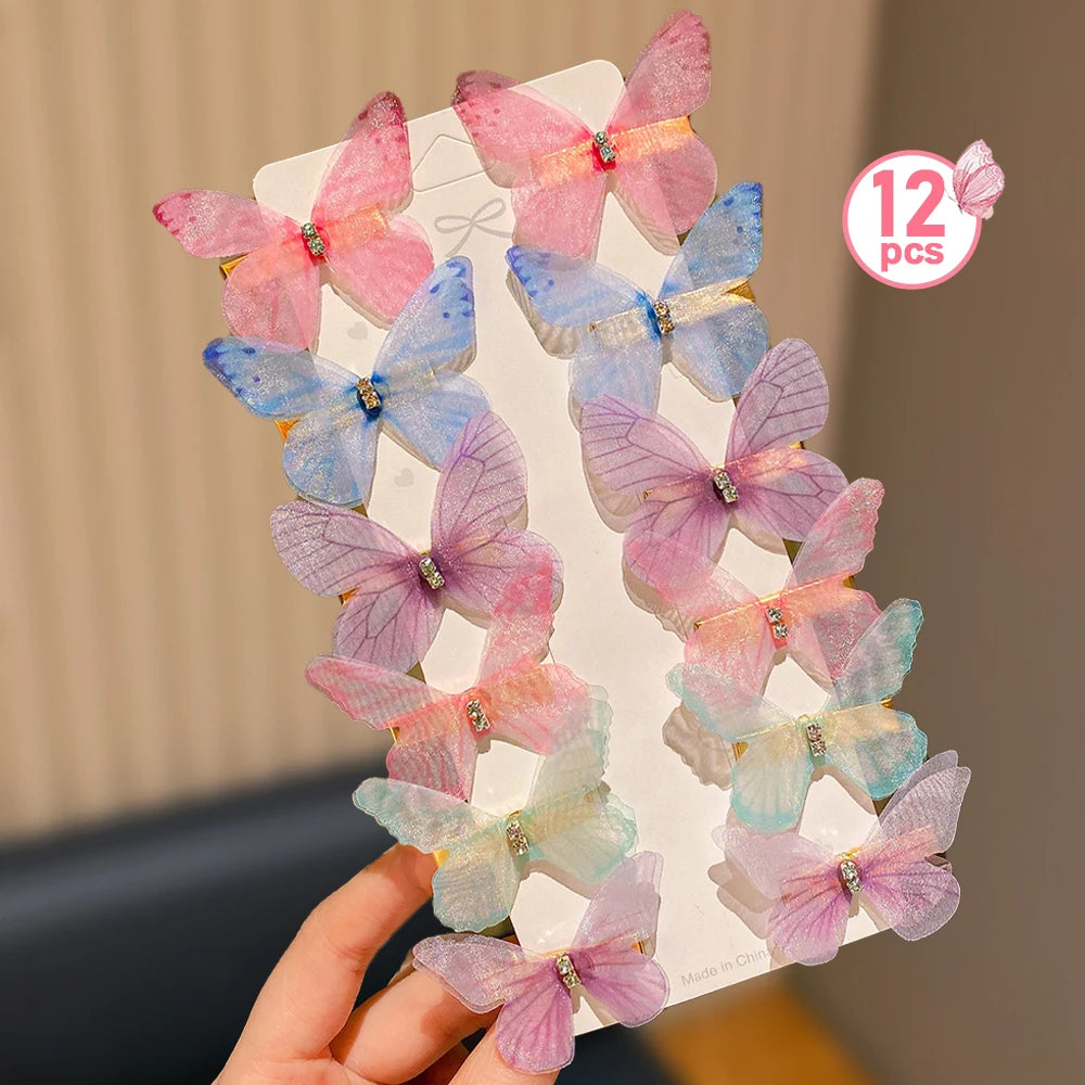 36-Piece Butterfly Hairpins - Dreamy Gradient Colors Cute Hair Accessories for Girls, Birthday Parties, Weddings & Everyday Styling