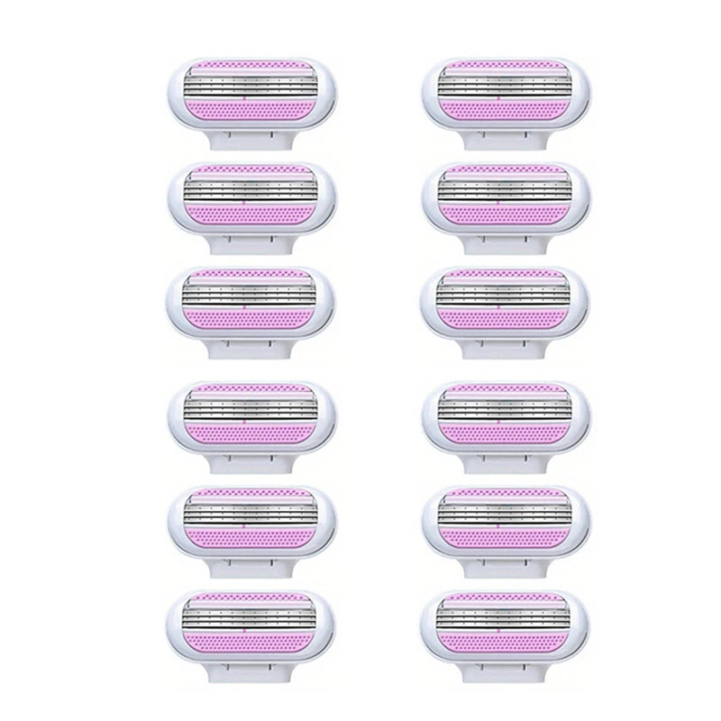 Women’s Safety Razor Blades Set – 3-Layer Replacement Shaver Heads for Smooth Bikini & Body Hair Removal