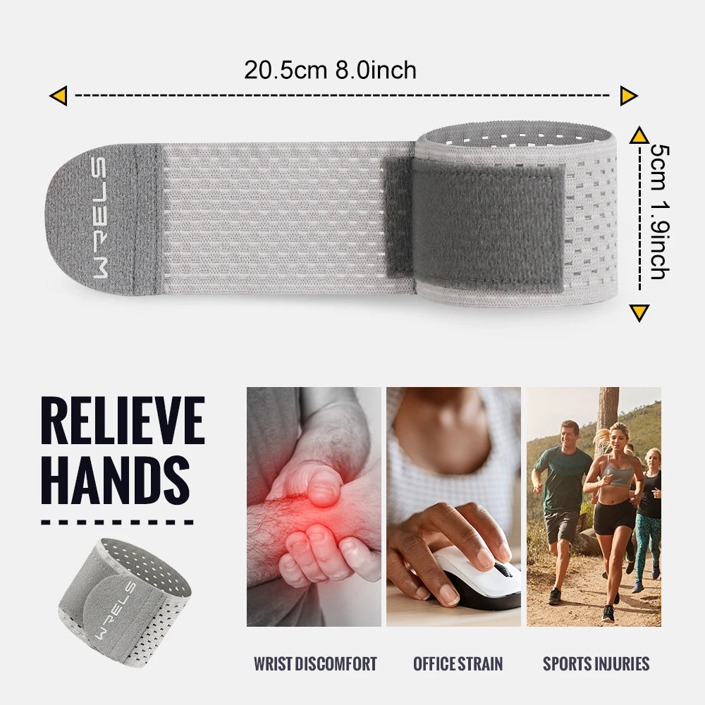 WRELS Adjustable Sports Wristband — Elastic Compression Wrist Wraps for Basketball, Weight Training, and Support