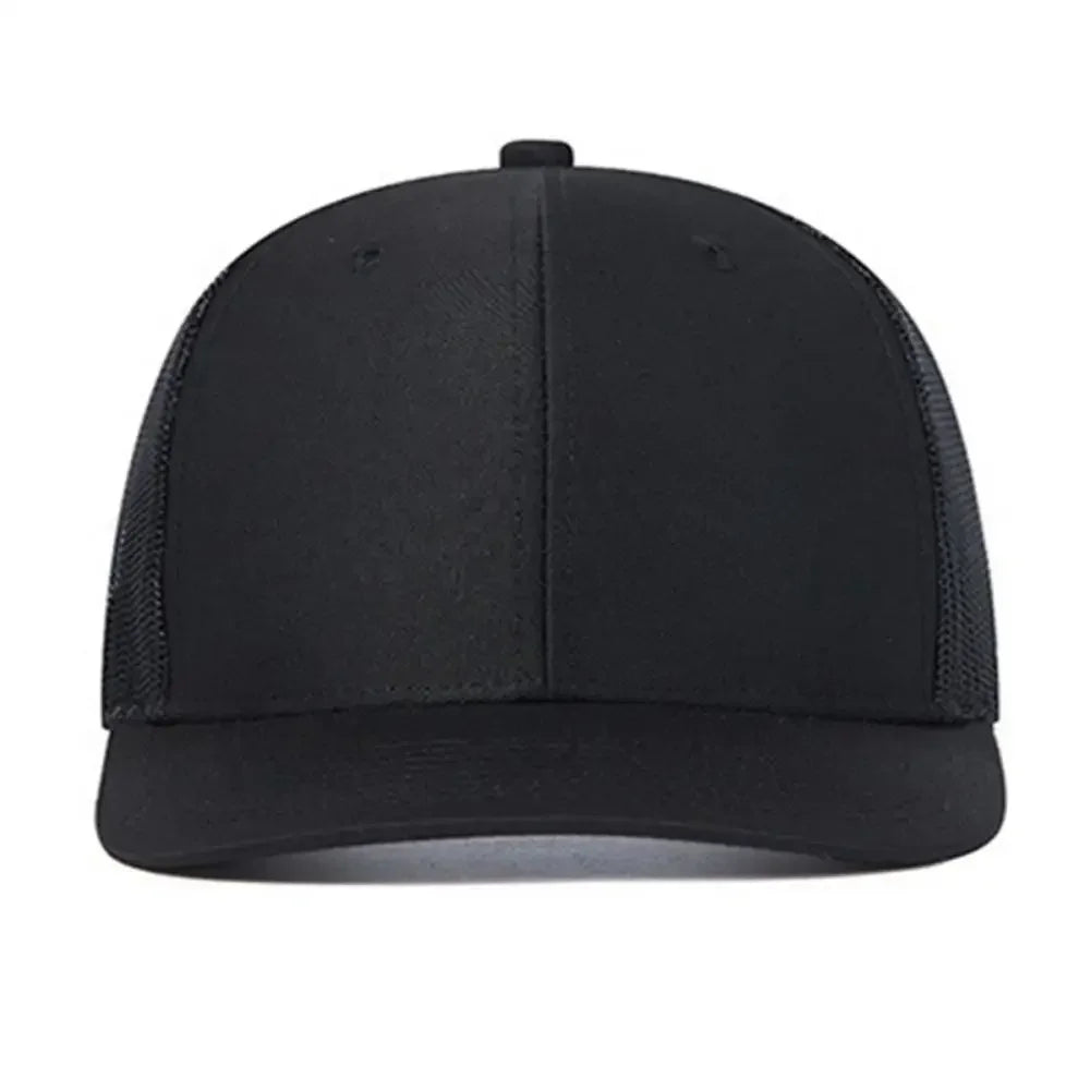 Unisex Curved Brim Trucker Hat - Breathable Summer Mesh Baseball Cap for Men & Women