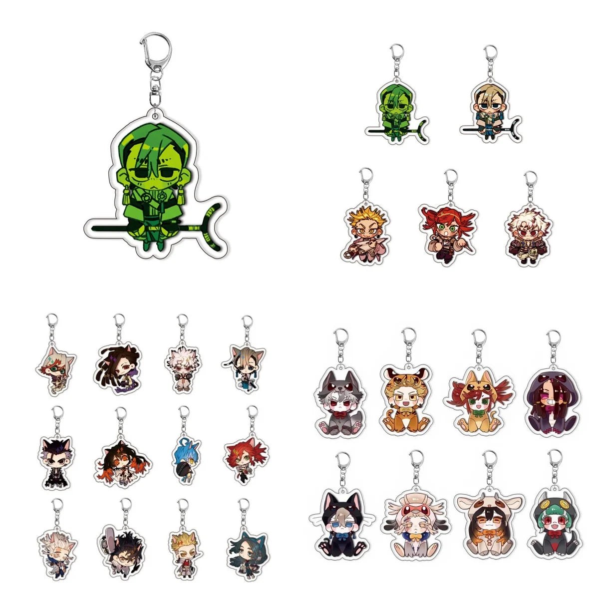 GACHIAKUTA Anime Acrylic Keychain - Zanka, Rudo & Enjin Backpack Pendant Keyring Fan Gift