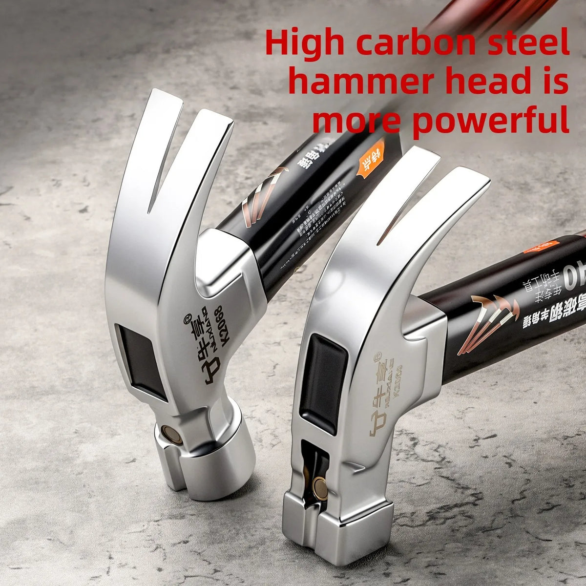 DGEV Claw Hammer - High-Carbon Steel Nail Puller with Magnetic Insulated Handle