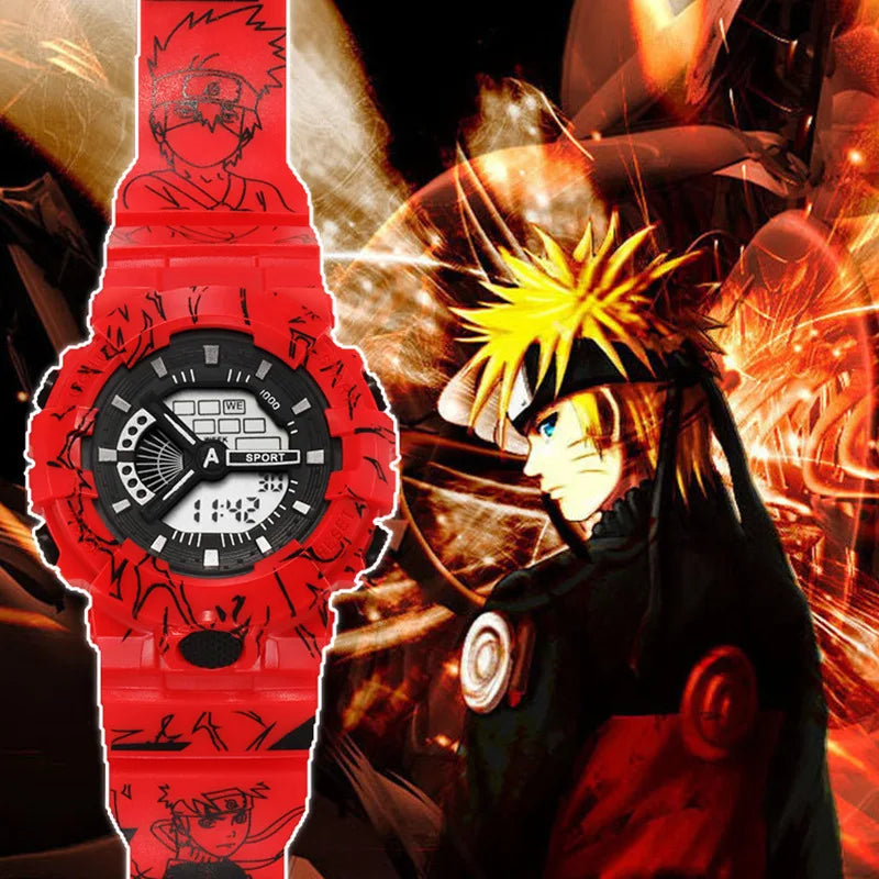 Naruto Uzumaki Digital Watch - Cute Anime Cartoon Electronic Wristwatch for Fans and Everyday Wear