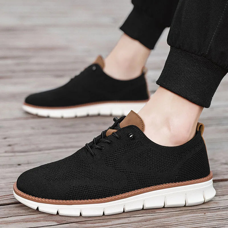 YRZL Men’s Casual Sports Shoes – Anti-Slip, Wear-Resistant, Breathable Cushioning with Color Blocking Design