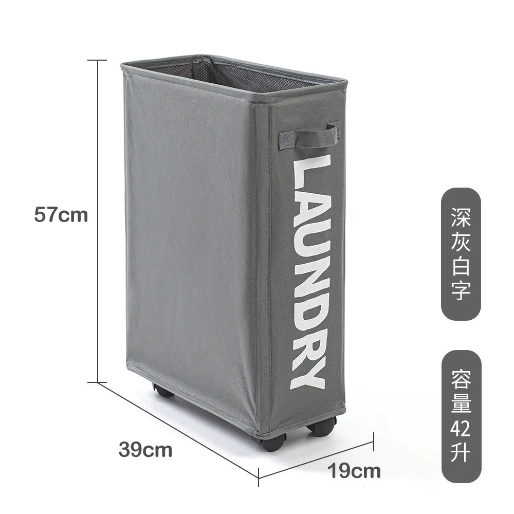 Large Capacity Laundry Basket with Wheels — Foldable Waterproof Storage Bag for Clothes, Yoga Mats, and Multifunctional Use