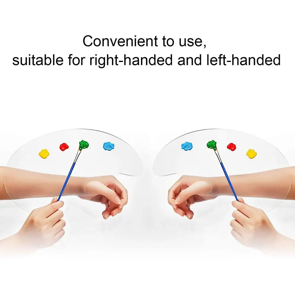 Acrylic Clear Paint Tray – High-Quality Transparent Oval Palette for Gouache & Pigment Painting Supplies