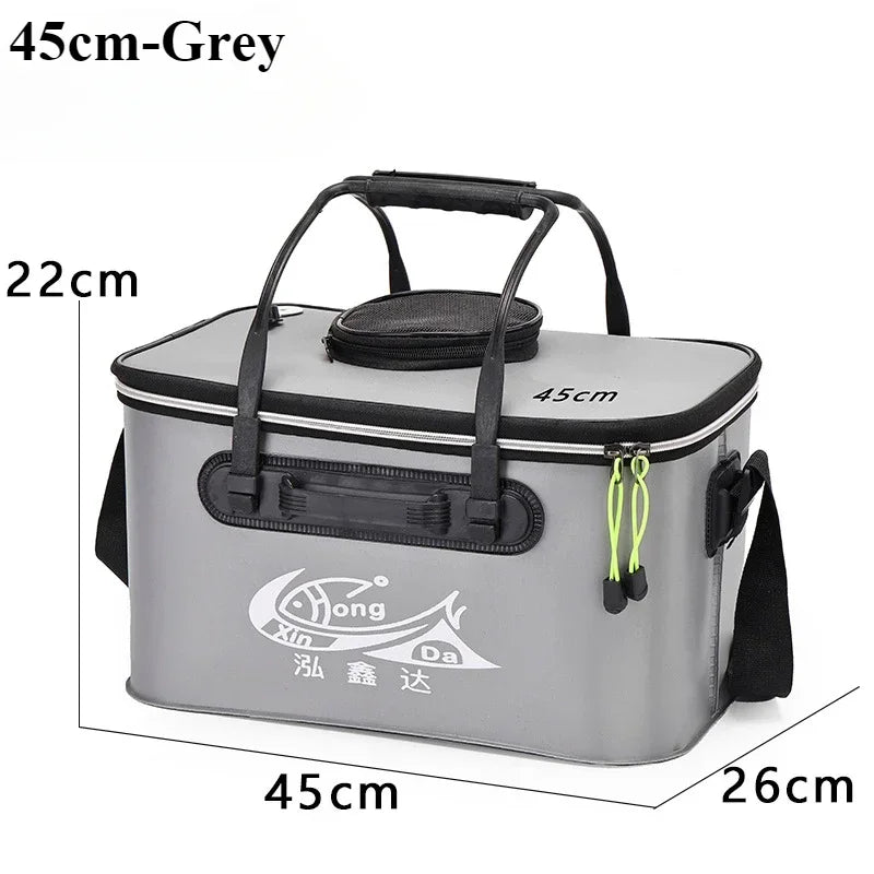 Folding EVA Live Fish Bucket – Thickened Portable Water Tank for Outdoor Fishing and Accessories