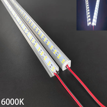 72LED Super Bright Light Bar - 50cm DC12V Aluminum Strip Lamp for Kitchen & Shelf Lighting