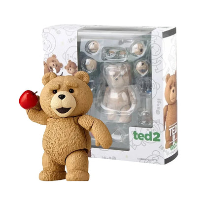 Ted 2 Action Figure — BJD Teddy Bear Collectible, Yamaguchi Revoltech No.006 Movie Model Doll Toy Gift