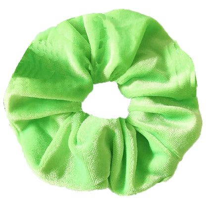 10/6/1Pcs Velvet Hair Scrunchies Set for Women – Solid Color Elastic Ponytail Hair Bands & Headband Accessories (Black Pack)