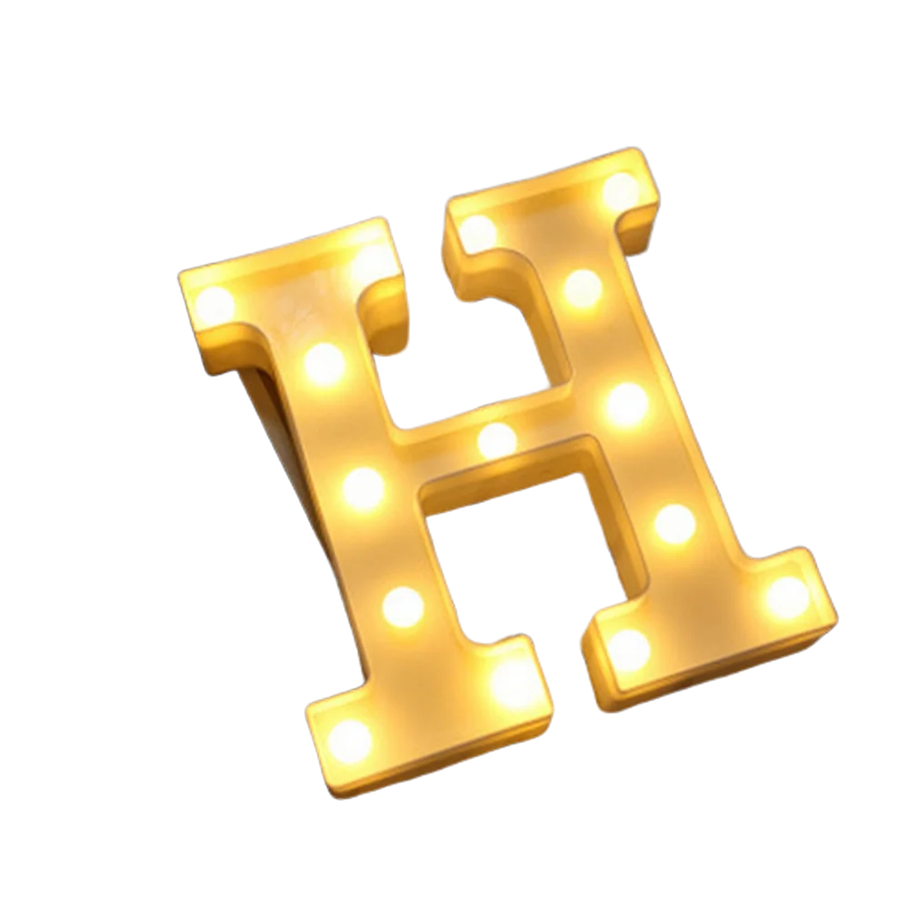 LED Number & Letter Night Light - Luminous A-Z Alphabet & 0-9 Lamp for Party and Wedding Decor