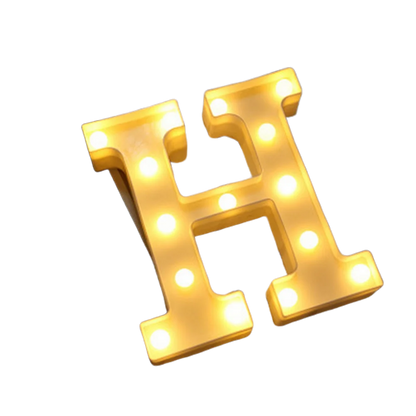 LED Number & Letter Night Light - Luminous A-Z Alphabet & 0-9 Lamp for Party and Wedding Decor