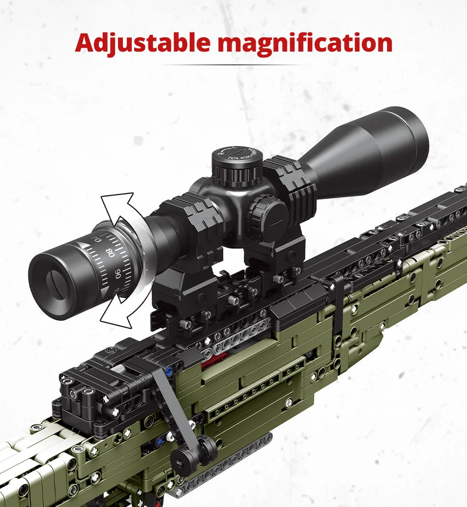 ZKZC WW2 Military Weapon Building Block Set – Shotgun, Sniper & Assault Rifle Toy for Kids Gifts