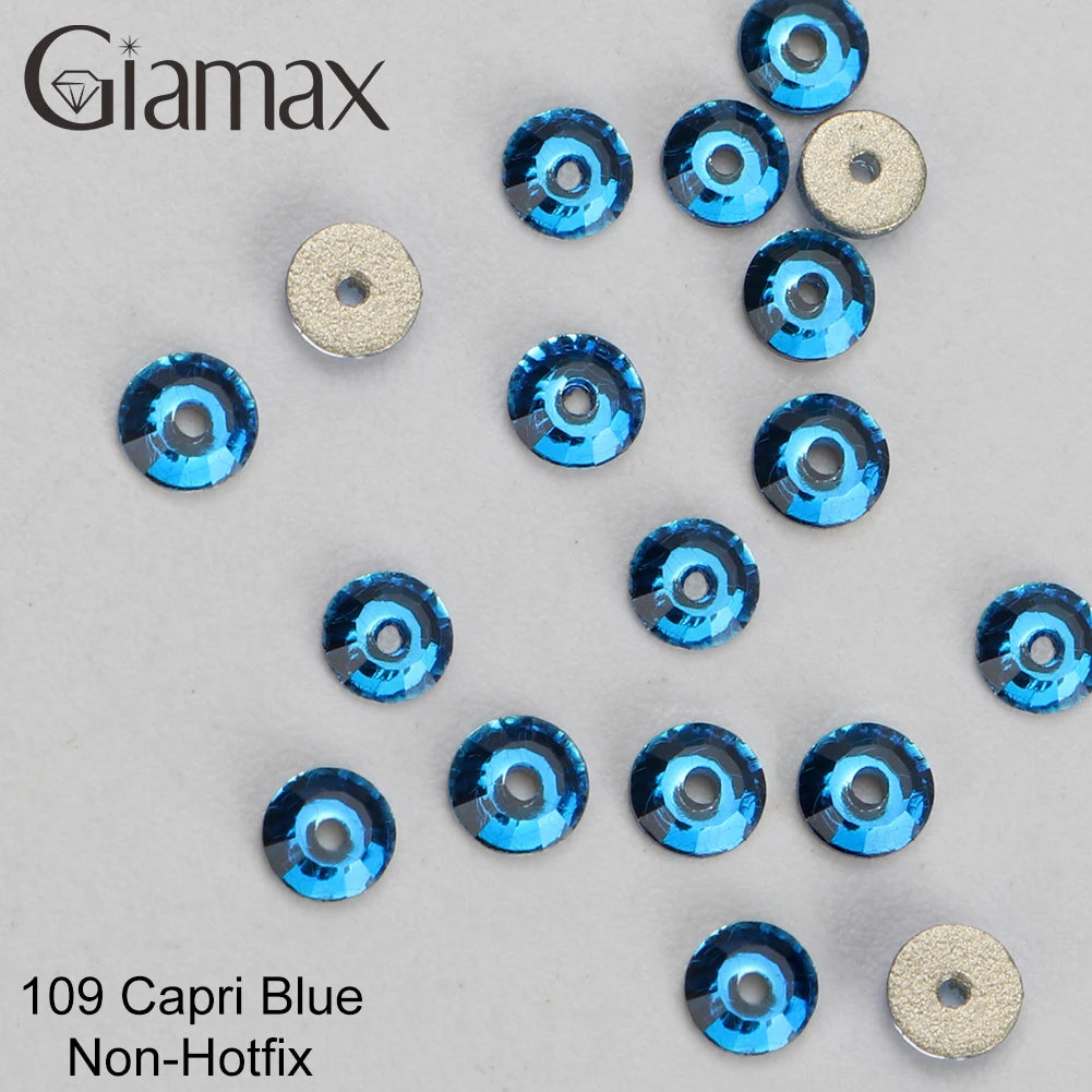 Giamax Purple Velvet Topaz Crystal Rhinestones - Flatback AB Sewing Stones for Garments, Clothes & Bags