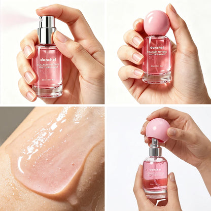 Collagen Peptide Jelly Serum Mist - 2-in-1 Hydrating Facial Serum and Moisturizing Spray for Smooth, Dewy Skin