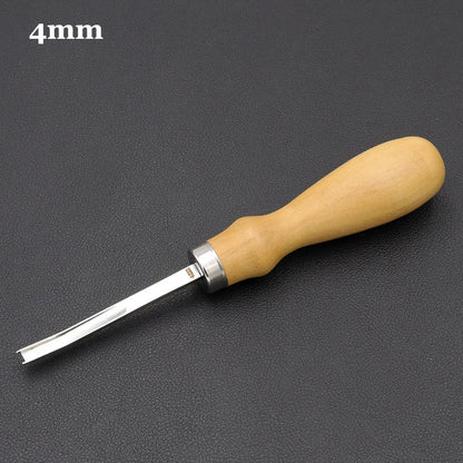 4mm-16mm Leather Edge Beveler Knife – Practical Skiving & Trimming Tool with Wood Handle for DIY Leathercraft