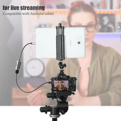 BFOLLOW Android Phone Tablet Camera Monitor HDMI Adapter - Ideal for Vloggers, YouTubers, Filmmakers - DSLR Video Capture Card