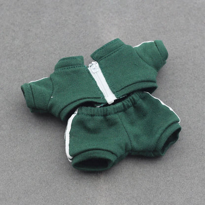 Ropa Labubu Clothes Set for 15/17cm V1/V2 Plush Dolls – Hooded Sweatshirt & Pants | Doll Outfit Accessories & Kid Toy Gift
