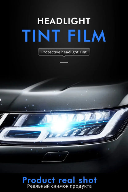 30x200cm Car Headlight & Taillight Tint Stickers – Waterproof Smoke Black Fog Light Film