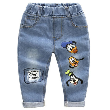 Autumn Children Clothing Set – Toddler Boys Mickey Mouse Top & Pants, 2-6 Years Kids Sports Suit