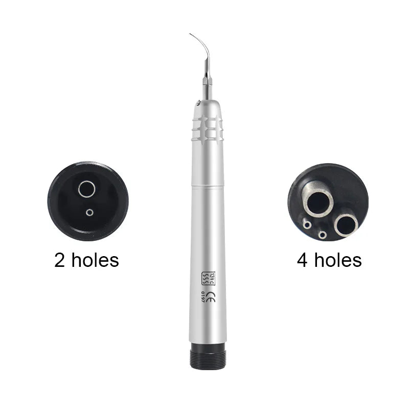Dental Ultrasonic Air Scaler Handpiece – 2/4 Holes with 3 Tips for Teeth Whitening, Polishing & Cleaning