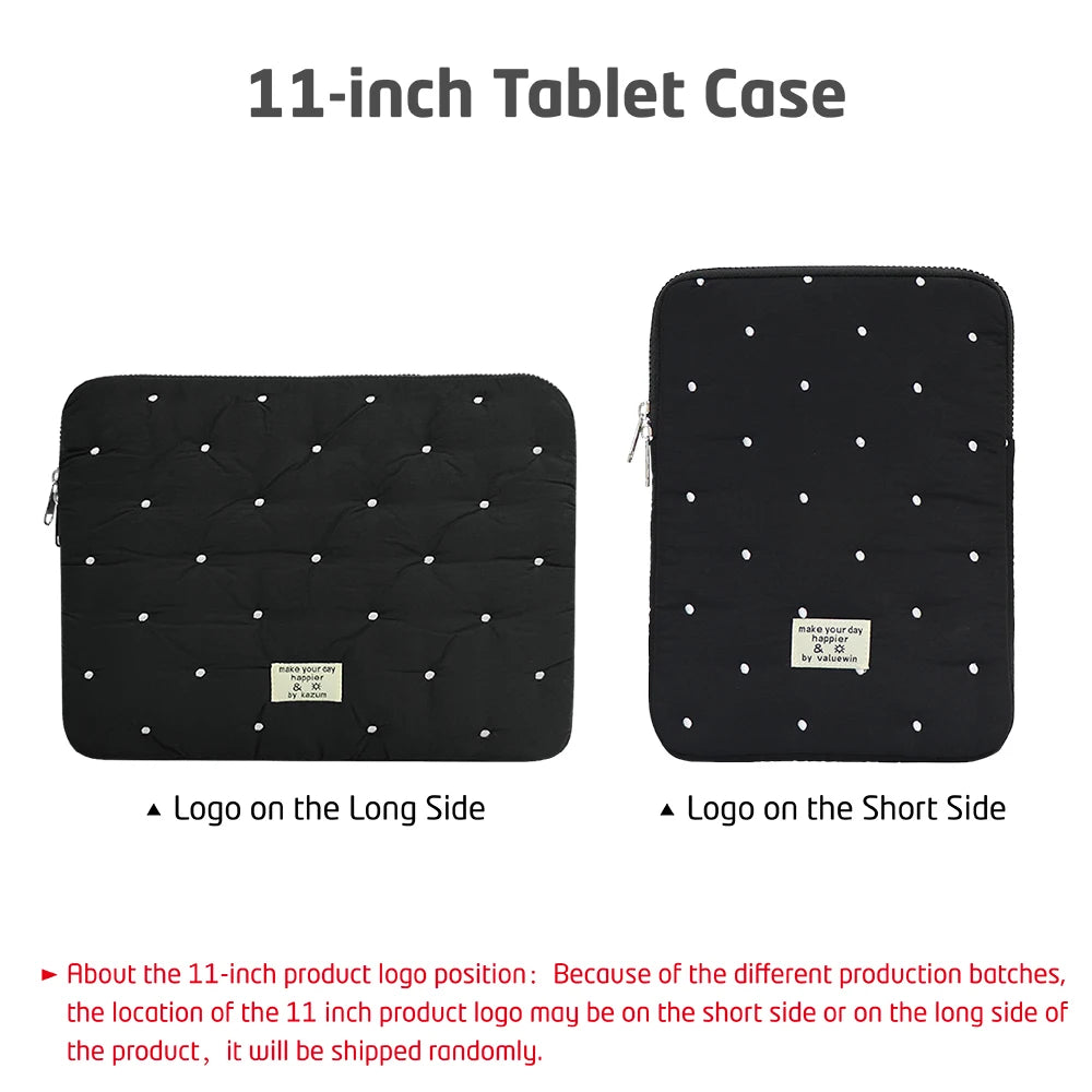 Puffy Laptop & Tablet Bag — Cute Protective Sleeve for MacBook Air 13, 13-14 Inch Notebooks, 15-16 Inch Laptops, 9-11 Inch Tablets for Girls
