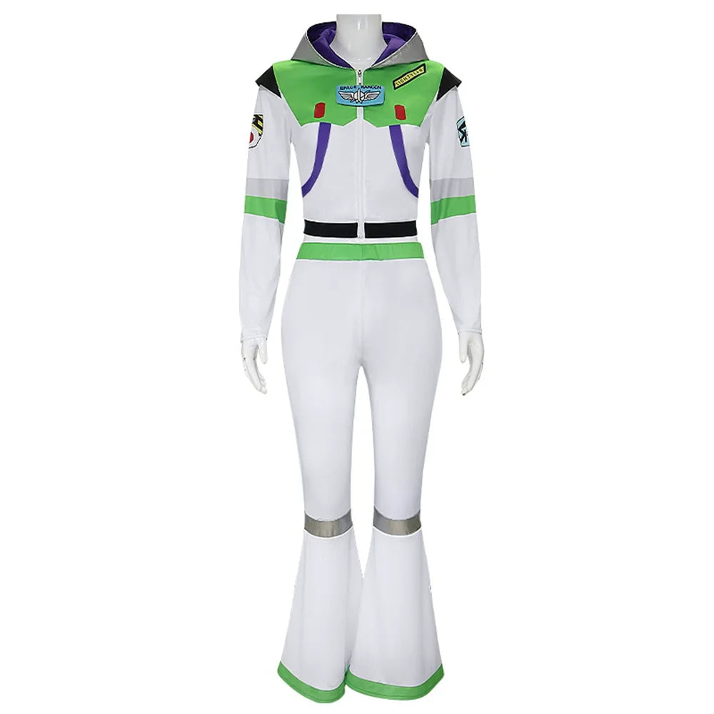 Buzz Lightyear Cosplay Costume - Headwear & Jumpsuit Halloween Carnival Party Outfit