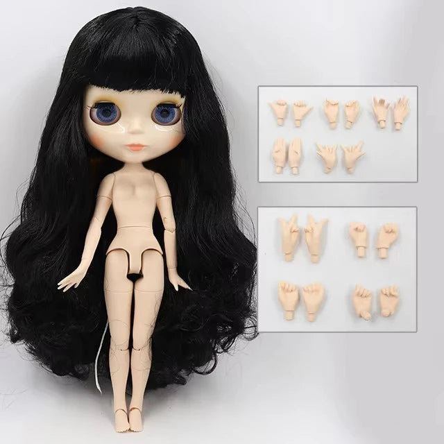 ICY DBS Blythe 1/6 BJD Doll - 30cm Jointed Body with White Skin & Shiny/Matte Face
